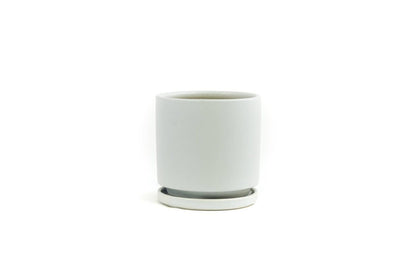  Gemstone Porcelain Planter Pot With Water Saucer 6.25 Inch