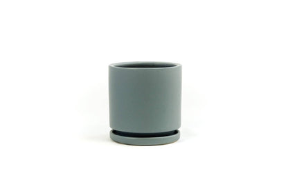  Gemstone Porcelain Planter Pot With Water Saucer 6.25 Inch