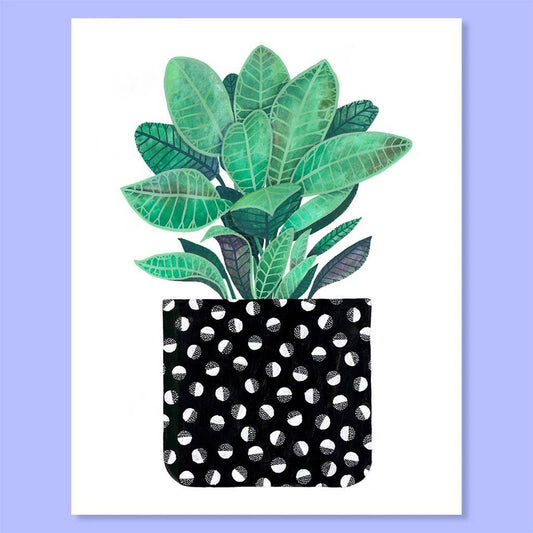  Half-Moon Houseplant Art Print
