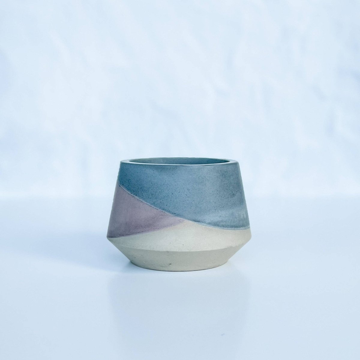  Harper Modern Concrete Planter - Midnight Blue 3 Inch