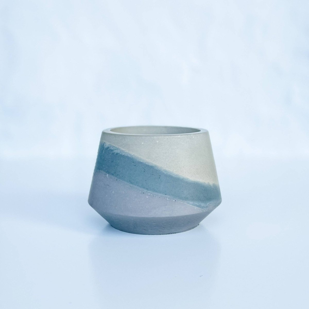  Harper Modern Concrete Planter - Midnight Blue 3 Inch