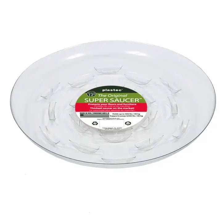  Heavy-Duty Ventilated PET Plant Saucer – 50% Recycled, Recyclable | 6″–24″