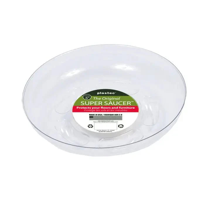  Heavy-Duty Ventilated PET Plant Saucer – 50% Recycled, Recyclable | 6″–24″
