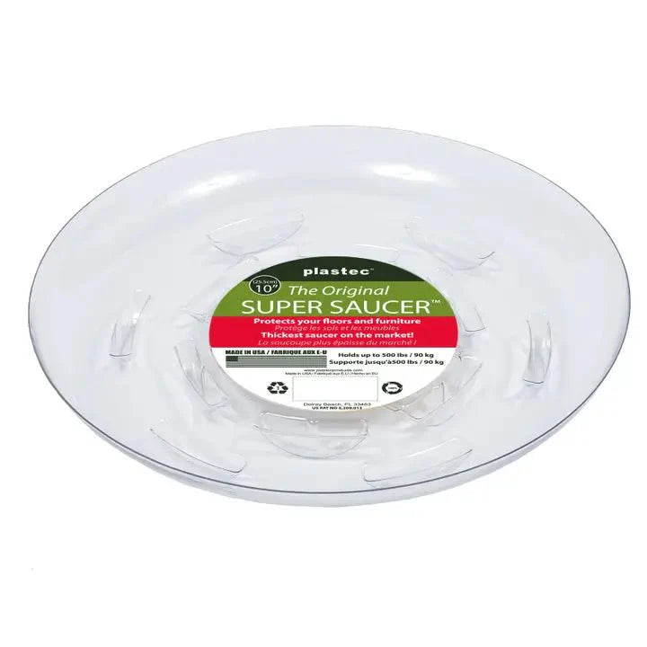  Heavy-Duty Ventilated PET Plant Saucer – 50% Recycled, Recyclable | 6″–24″