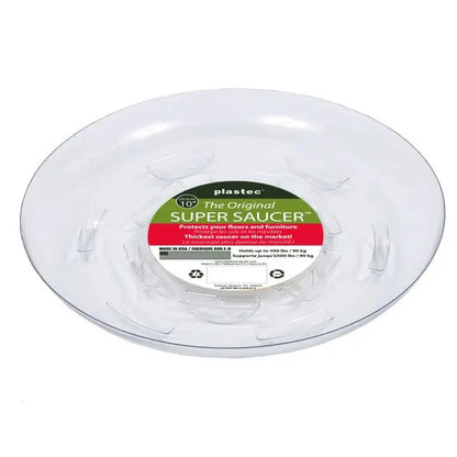  Heavy-Duty Ventilated PET Plant Saucer – 50% Recycled, Recyclable | 6″–24″