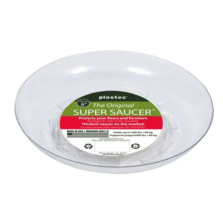  Heavy-Duty Ventilated PET Plant Saucer – 50% Recycled, Recyclable | 6″–24″