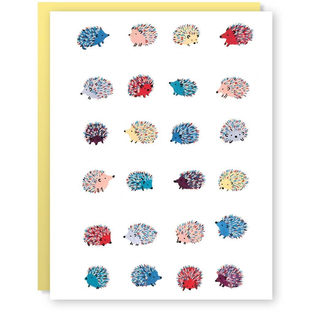  Hedgehogs Birthday Card