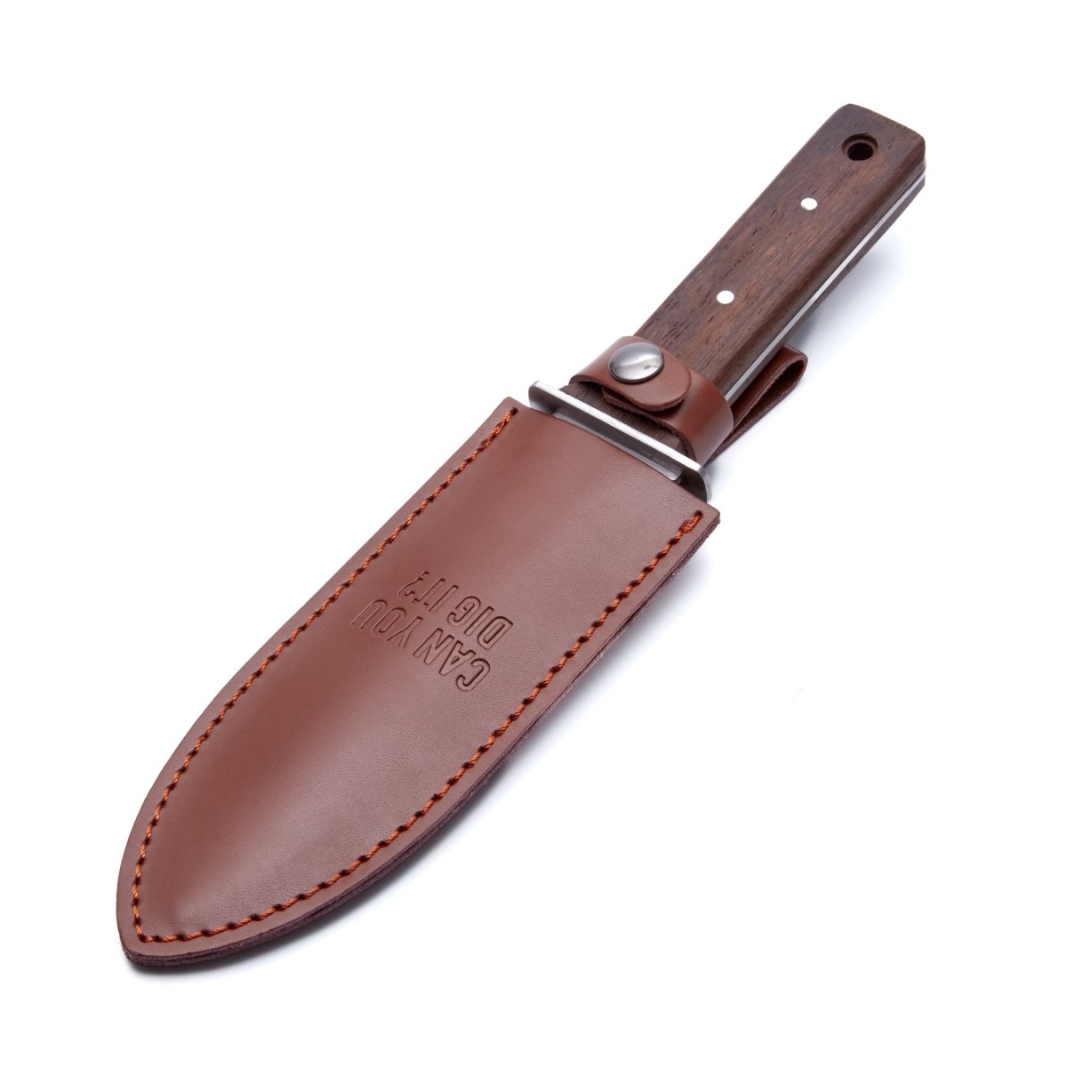  Hori Hori Garden Knife With Walnut Handle & Leather Sheath