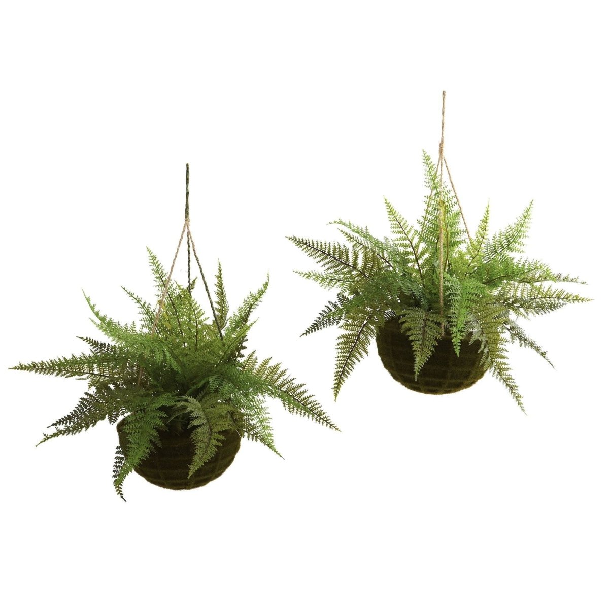  Leather Fern Hanging Basket Set (Set Of 2) – Perfect Indoor And Outdoor Décor