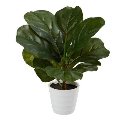  Lifelike 11-in Faux Fiddle Leaf Fig – Perfect Indoor Greenery
