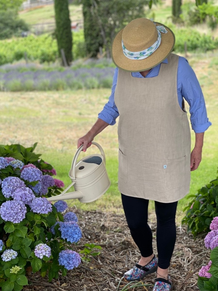  Linen Apron – French Style Crossback Apron For Home, Shop, And Garden