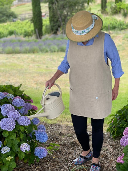  Linen Apron – French Style Crossback Apron For Home, Shop, And Garden