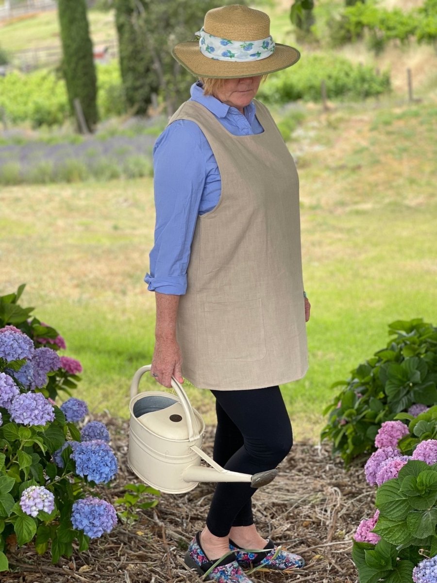  Linen Apron – French Style Crossback Apron For Home, Shop, And Garden