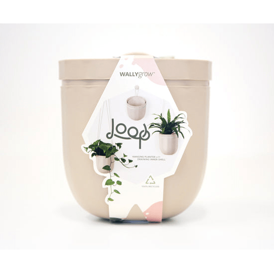  Loop Hanging Planter – Oat | Leak-Proof, 360°-Drainage & Minimalist