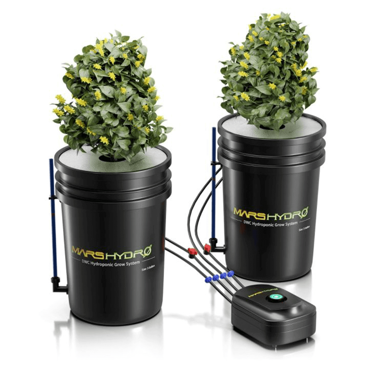  Mars Hydro 5-Gallon Deep Water Culture Hydroponic System Kit With 2 Buckets