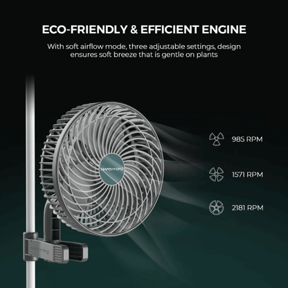  Mars Hydro 6" Auto-Oscillating Clip Fan