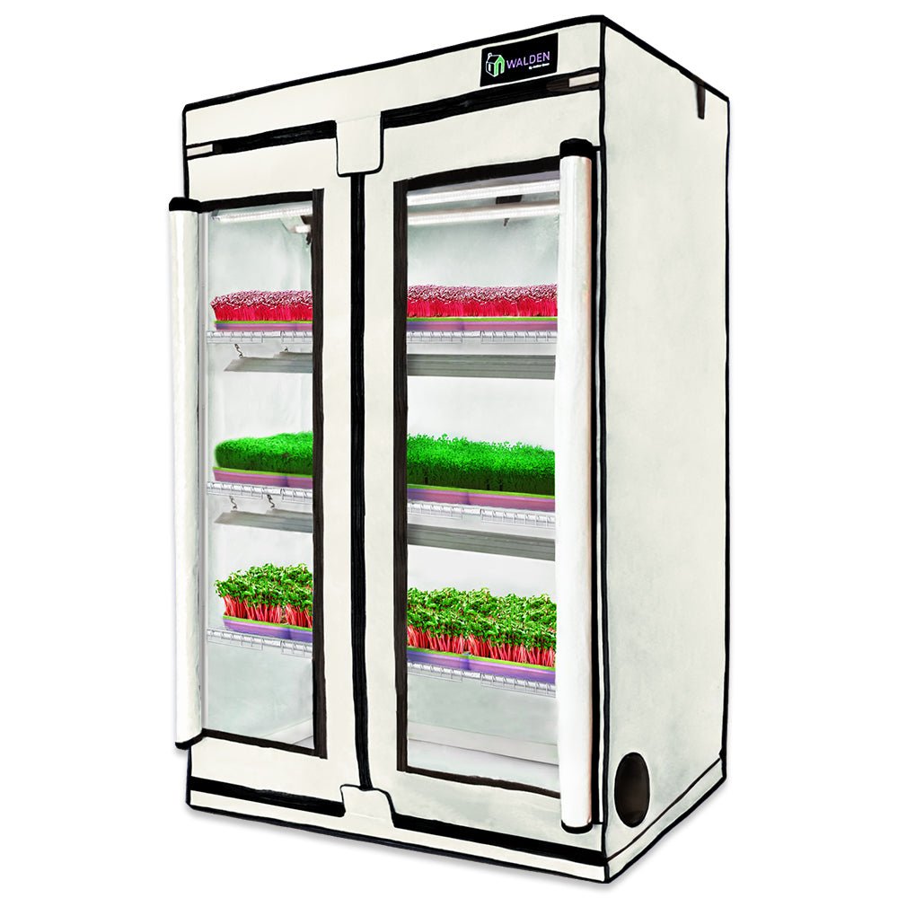  Microgreens & Herbs 3-Tier Walden White LED Grow Tent Kit