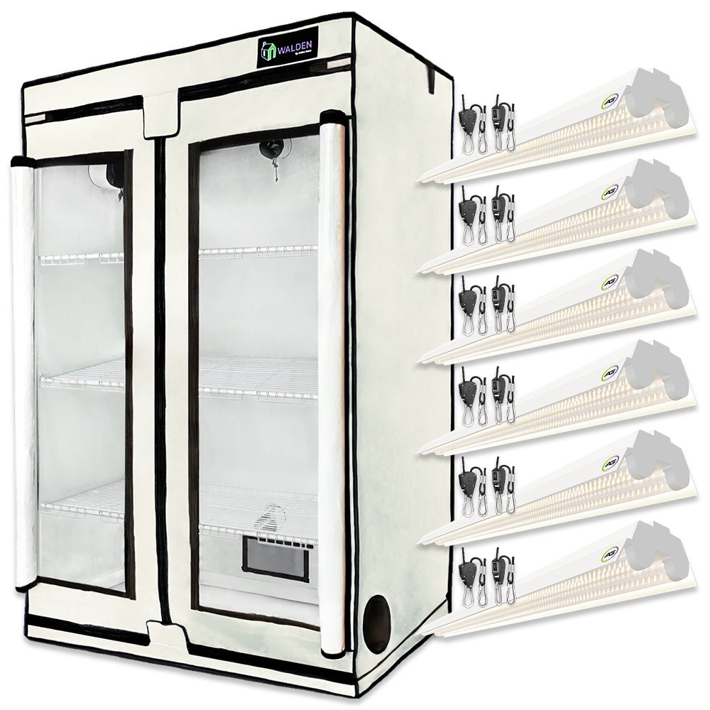  Microgreens & Herbs 3-Tier Walden White LED Grow Tent Kit