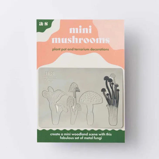  Mini Mushrooms- Terrarium Decor - Steel