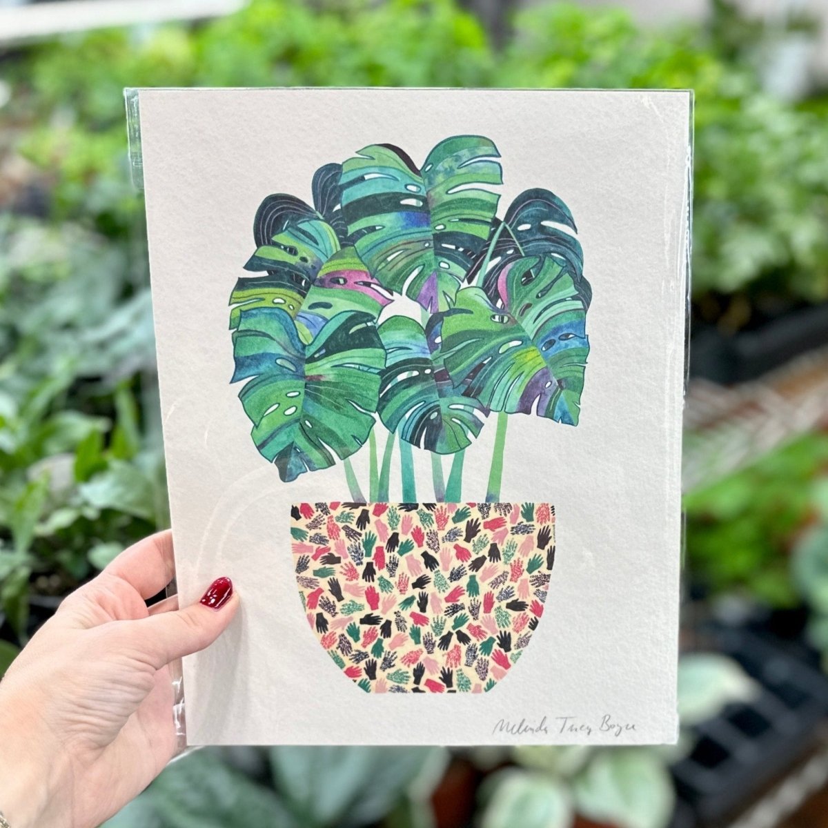  Monstera Pot Print