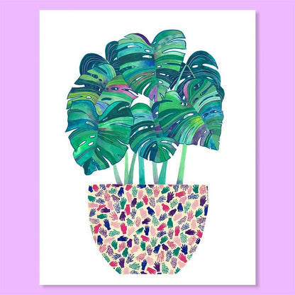  Monstera Pot Print