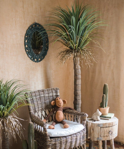  Moroccan Artificial Palm Tree In Pot | Handmade Silk Palm Tree For Indoor Decor