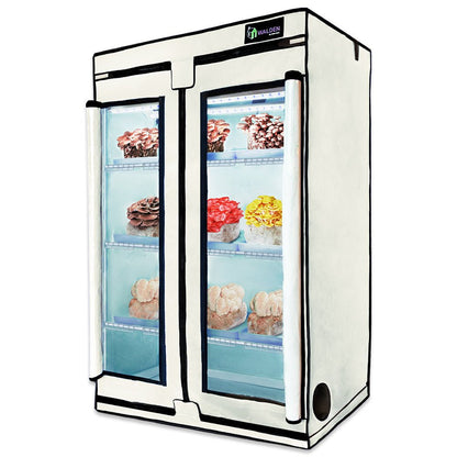  Mushroom Fruiting & Incubation 3-Tier Walden White LED Grow Tent Kit