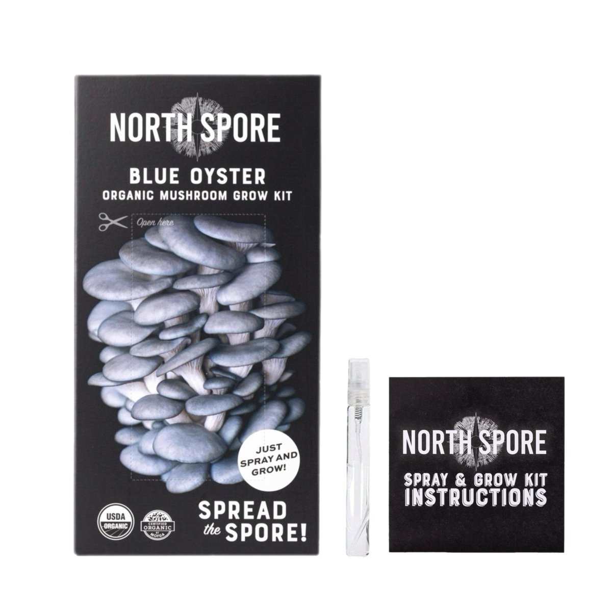  Organic Blue Oyster ‘Spray & Grow’ Mushroom Growing Kit