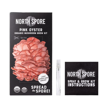  Organic Pink Oyster ‘Spray & Grow’ Mushroom Growing Kit