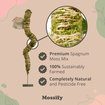  Original Bendable Moss Pole™ By Mossify (16"–54") | Flexible Plant Support