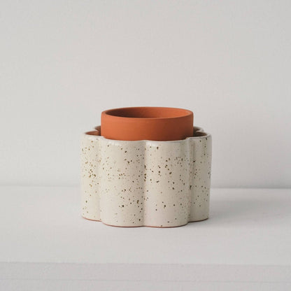  Paula Self-Watering Planter Pot – Speckled White