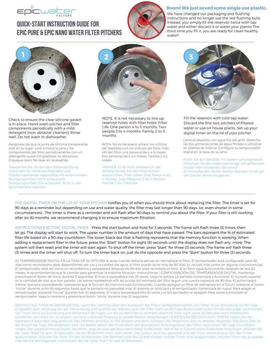  Pure Replacement Filter | Removes Fluoride & PFAS