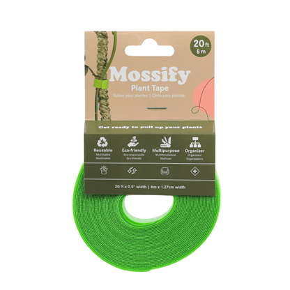  Reusable Plant Tape By Mossify – Soft Velcro Plant Tie For Indoor & Outdoor Use (20ft, 30ft)