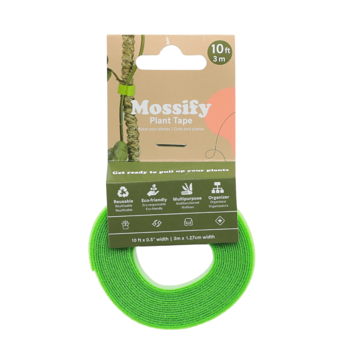  Reusable Plant Tape By Mossify – Soft Velcro Plant Tie For Indoor & Outdoor Use (20ft, 30ft)