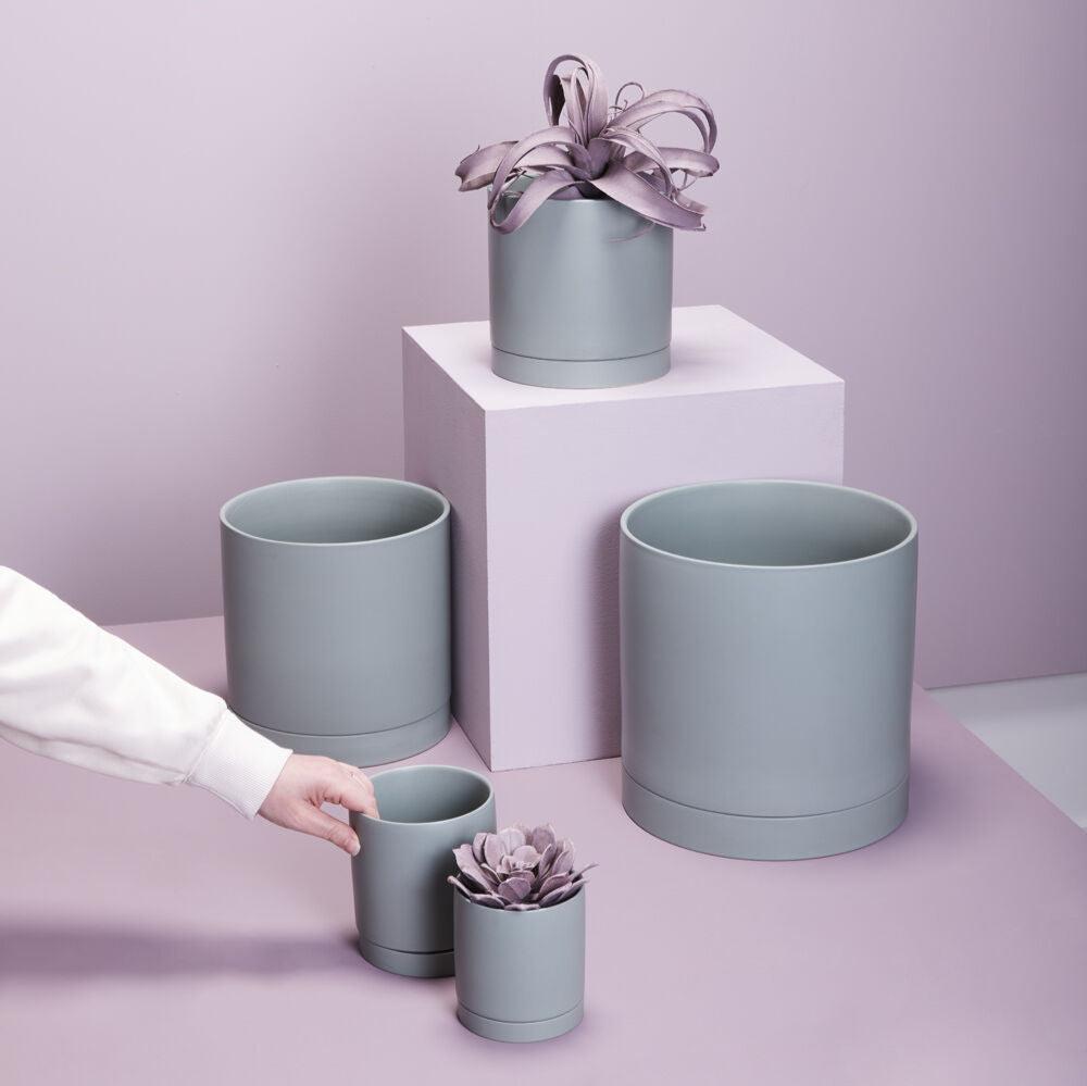  Romey Planter Pot With Water Saucer 4.75 Inch