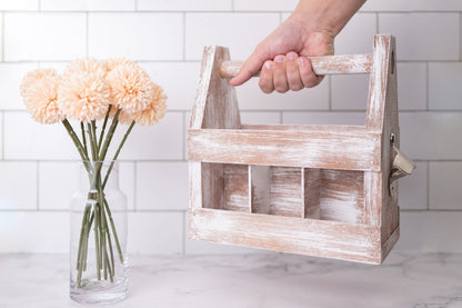  Rustic DIY Weathered Wood Caddy Kit – Customizable Home Decor