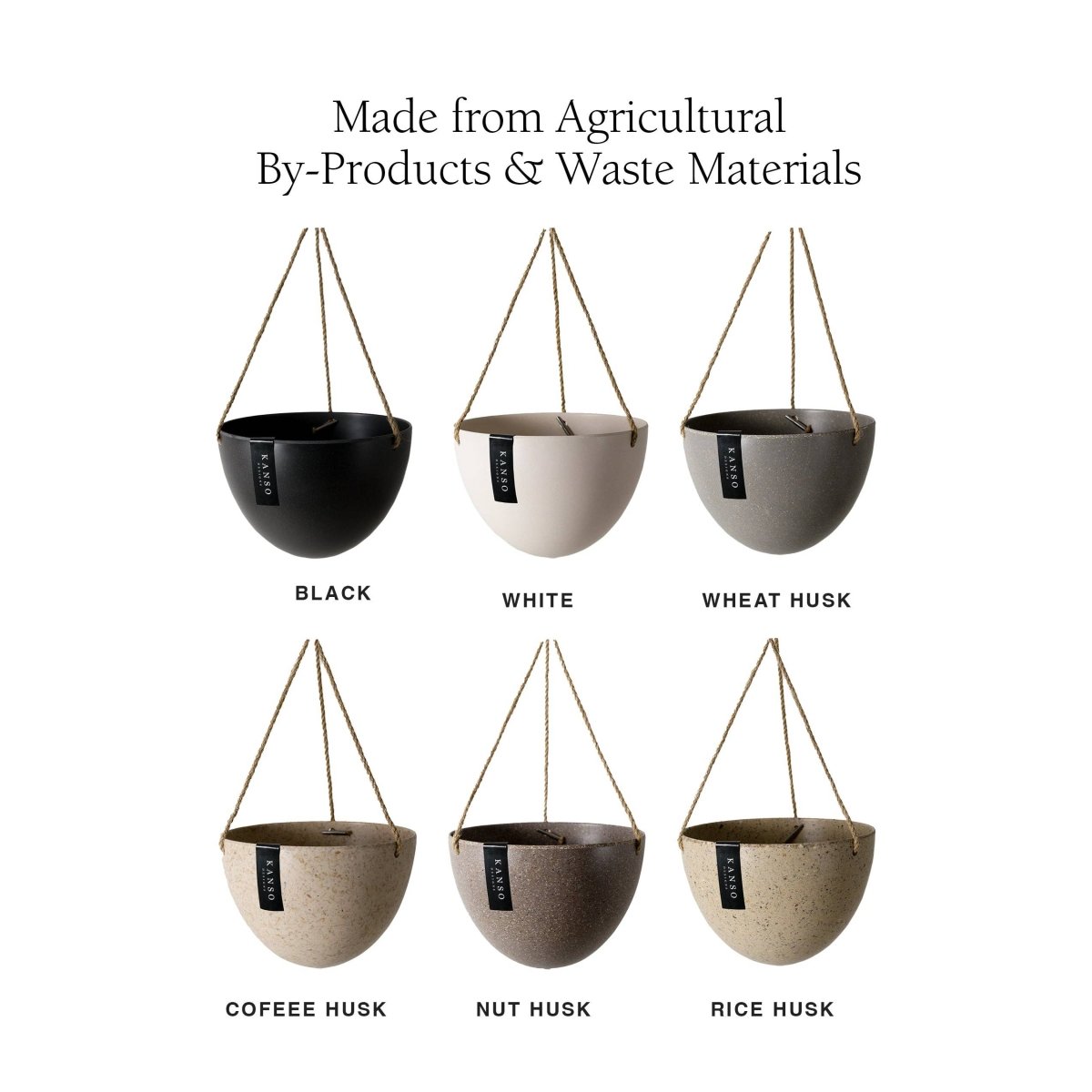  8" Upcycled Hanging Planters