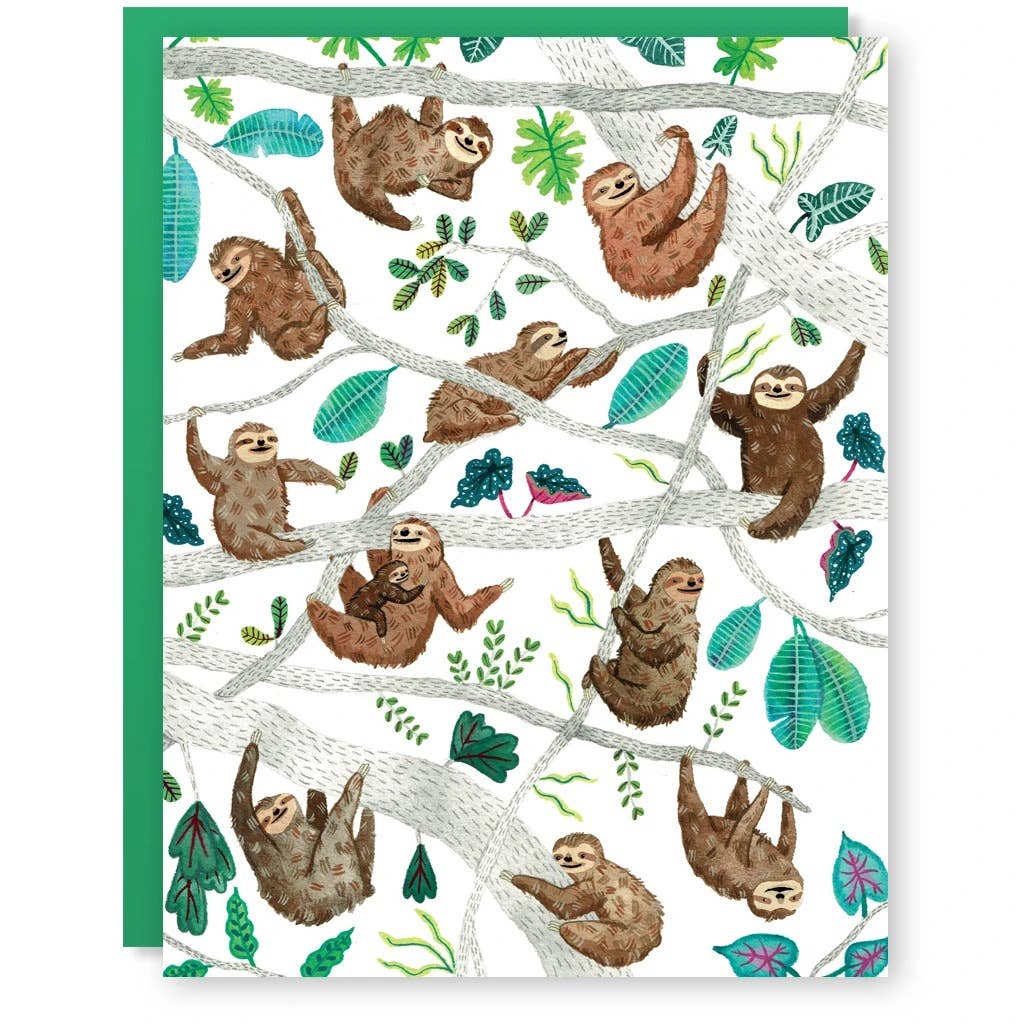  Sloth Squad Birthday Card
