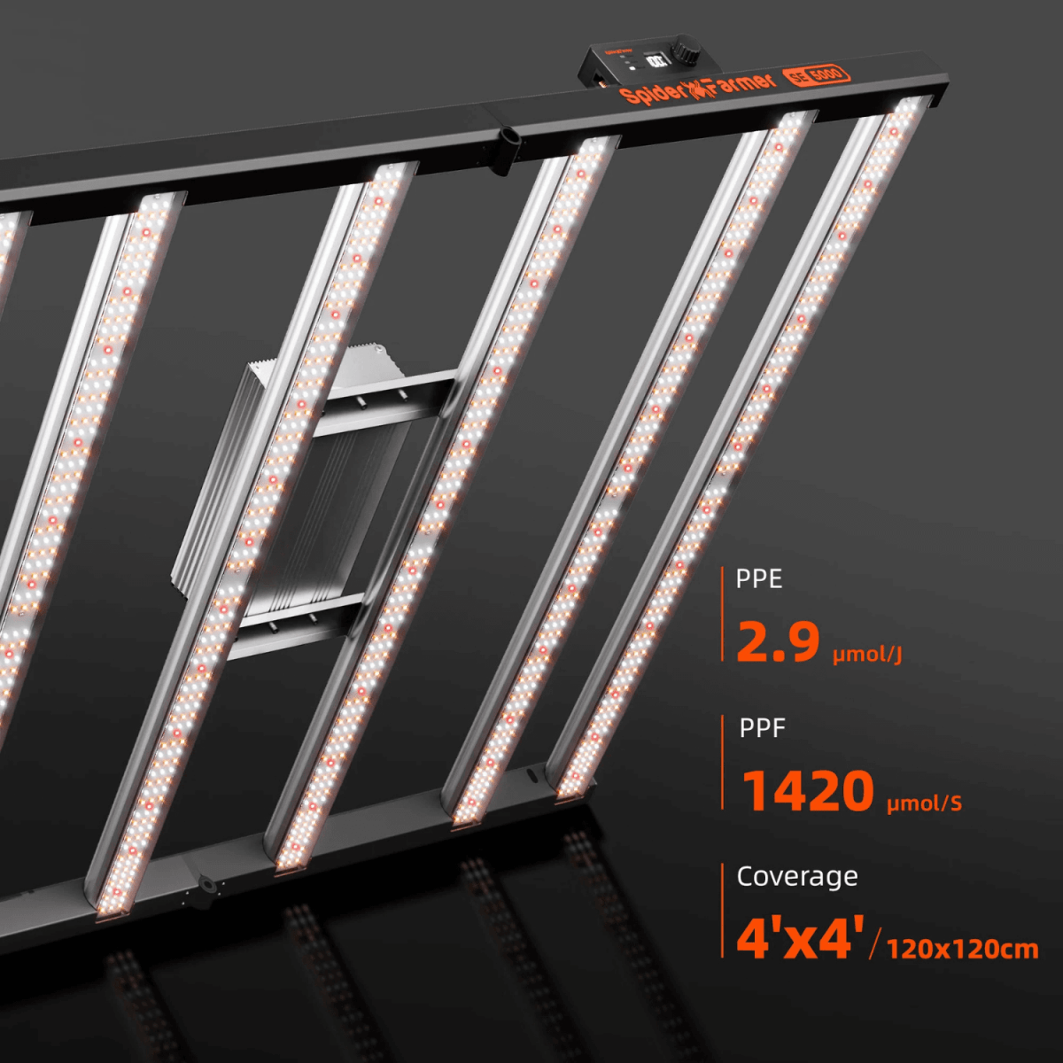  Spider Farmer SE5000 480W Dimmable Full Spectrum LED Grow Light