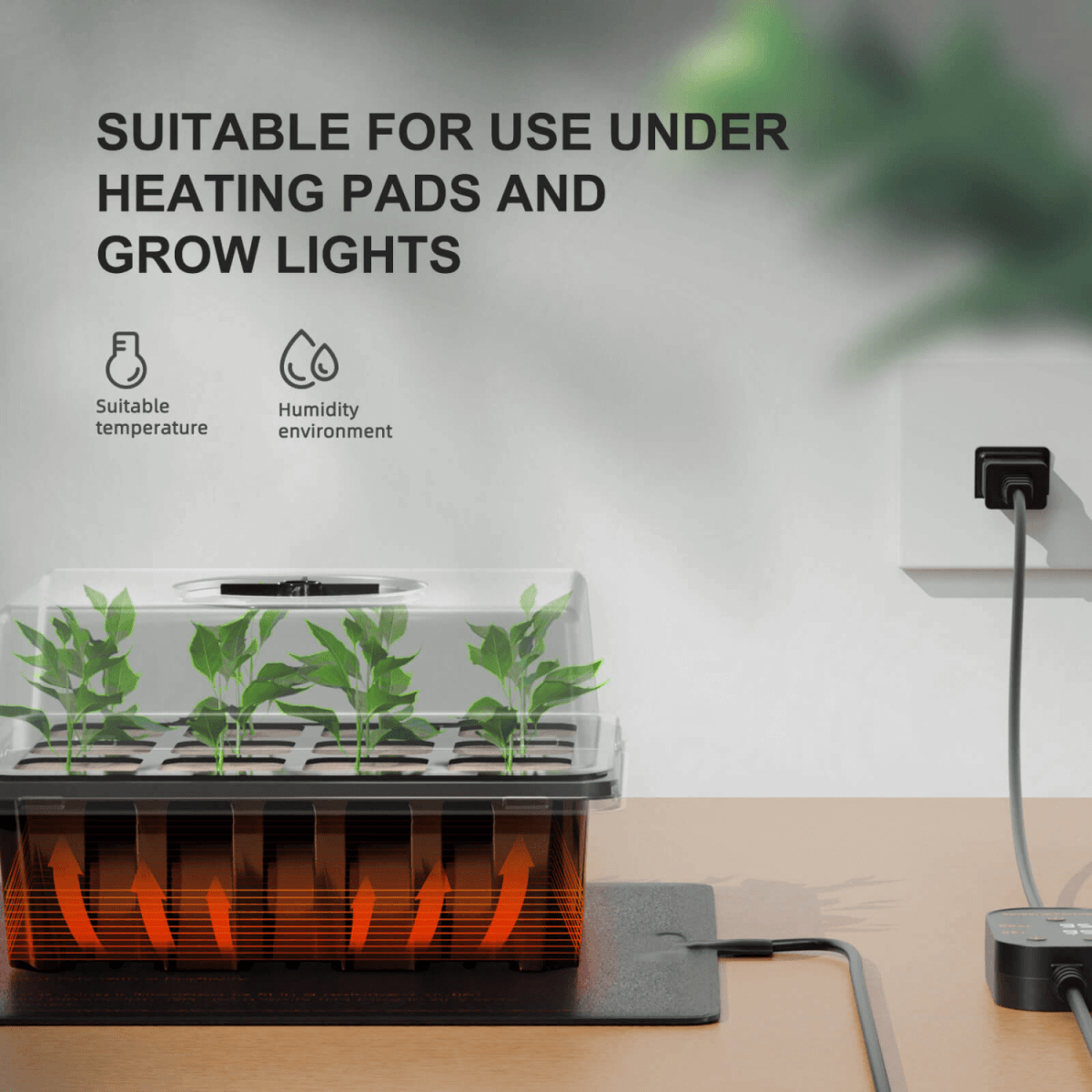  Spider Farmer Seed Starting Trays (4-Pack) | 12-Cell Trays With Domes For Optimal Germination