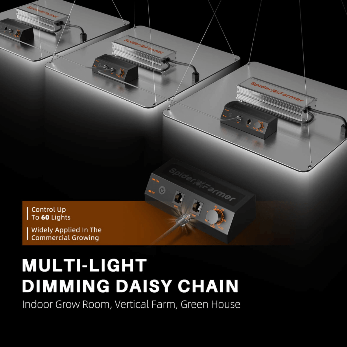 Spider Farmer SF2000Pro 200W Dimmable Full Spectrum LED Grow Light