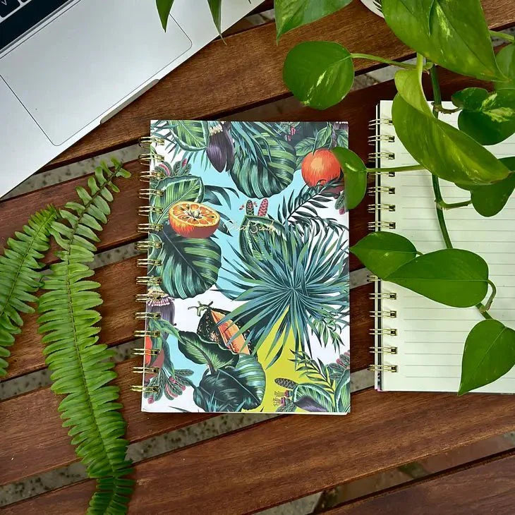  Spiral Lined Notebook - Tropical Plants