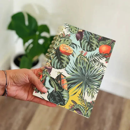  Spiral Lined Notebook - Tropical Plants