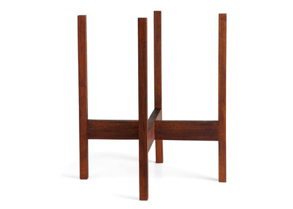  Square-Leg Mahogany Plant Stand — Adjustable Height, Indoor/Outdoor