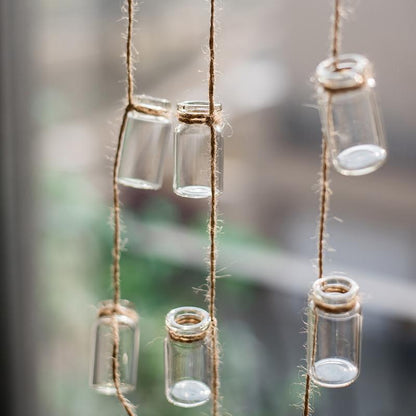  Stylish Rope Hanging Glass Planter Set Of Three