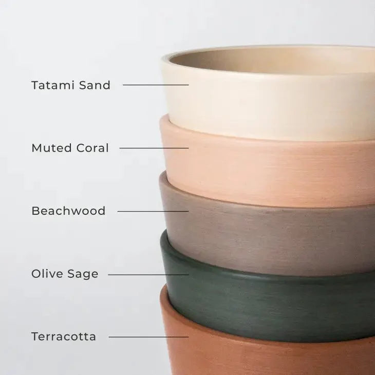  Tapered Upcycled Planter Pot & Saucer 7 Inch