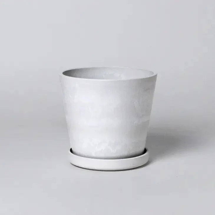  Tapered Upcycled Planter Pot & Saucer 7 Inch