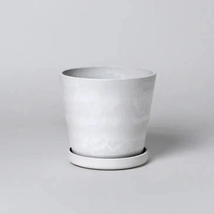  Tapered Upcycled Planter Pot & Saucer 7 Inch