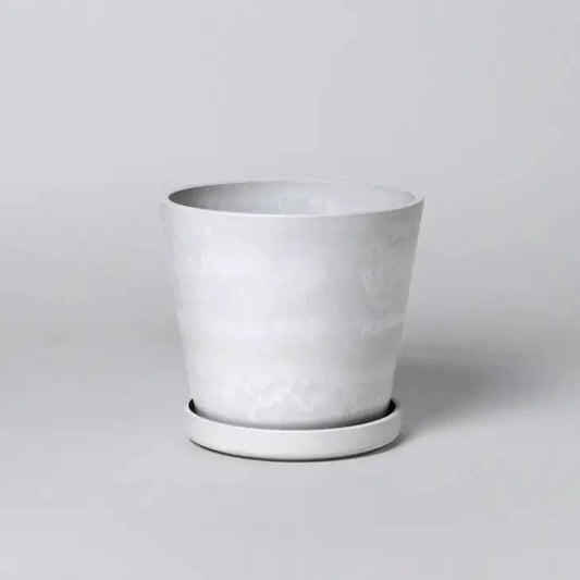  Tapered Upcycled Planter Pot & Saucer 7 Inch