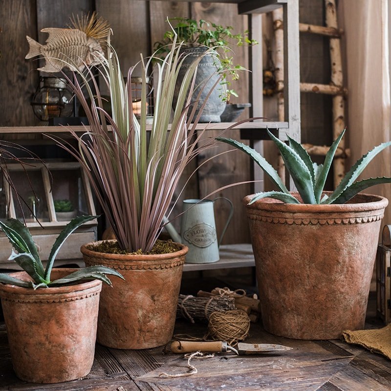  Terracotta & Concrete Planter Pot